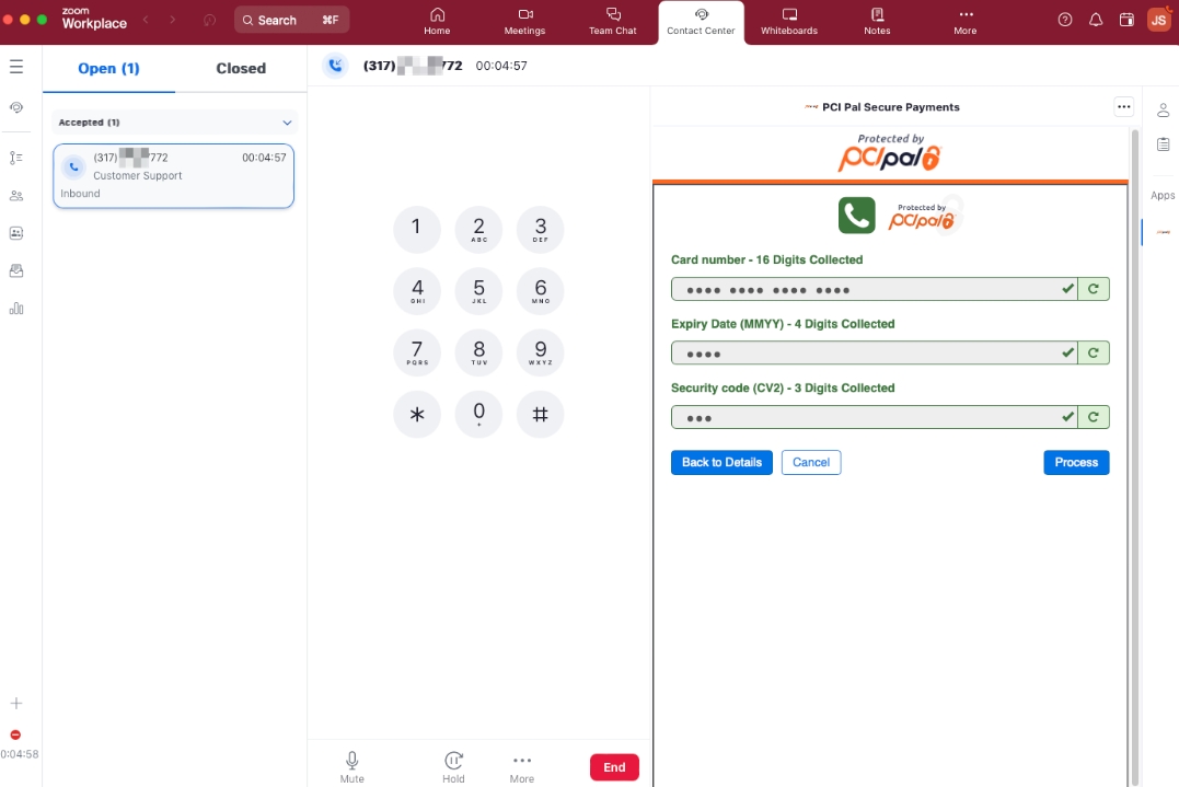Zoom App Framework with PCI Pal